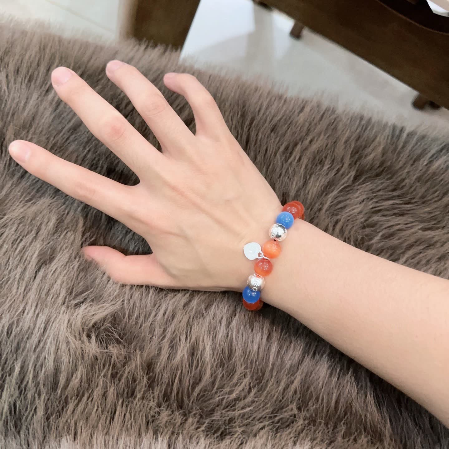 Tiffany & Co. Love Heart Tag Beaded Bracelet